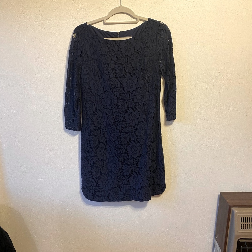 Navy Lace Cocktail Dress